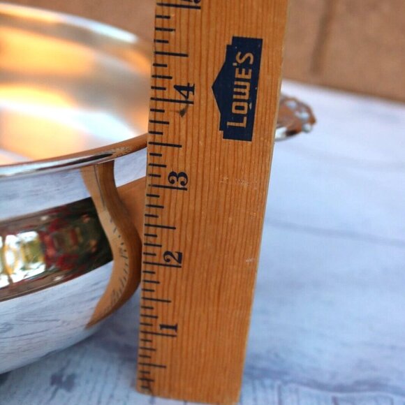 ENGLISH SILVER MFG CORP USA BY LEONARD FOOTED CASSEROLE DISH WITH LID - Picture 8 of 16